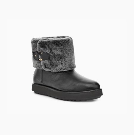 UGG Classic Berge Mini Black Boots for Women (TELA71690)